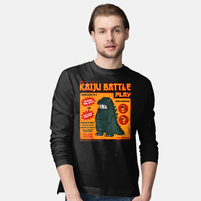 Kaiju Battle Player-Mens-Long Sleeved-Tee-pigboom