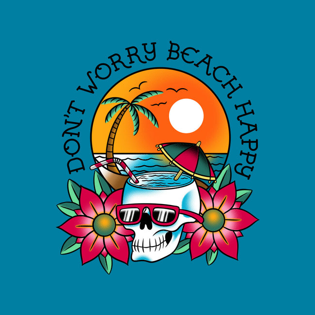 Don't Worry Beach Happy-Mens-Basic-Tee-sachpica