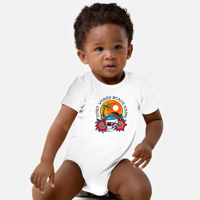 Don't Worry Beach Happy-Baby-Basic-Onesie-sachpica