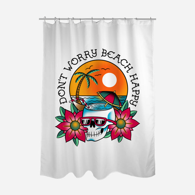 Don't Worry Beach Happy-None-Polyester-Shower Curtain-sachpica