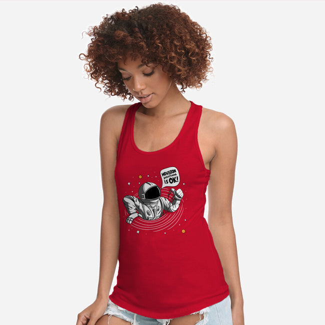 Houston Everything Is Ok-Womens-Racerback-Tank-sachpica