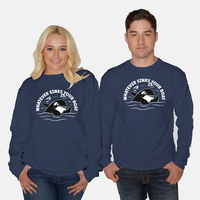 Whatever Sinks Your Boat-Unisex-Crew Neck-Sweatshirt-Aarons Art Room