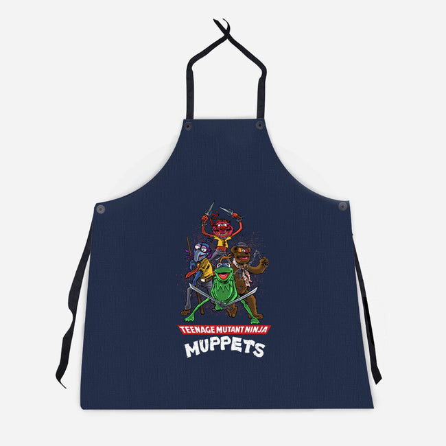 Teenage Mutant Ninja Muppets-Unisex-Kitchen-Apron-zascanauta