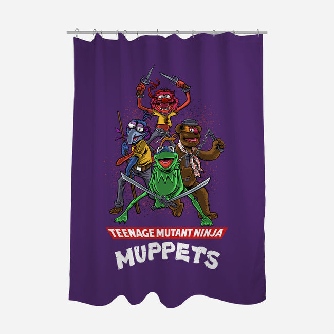 Teenage Mutant Ninja Muppets-None-Polyester-Shower Curtain-zascanauta