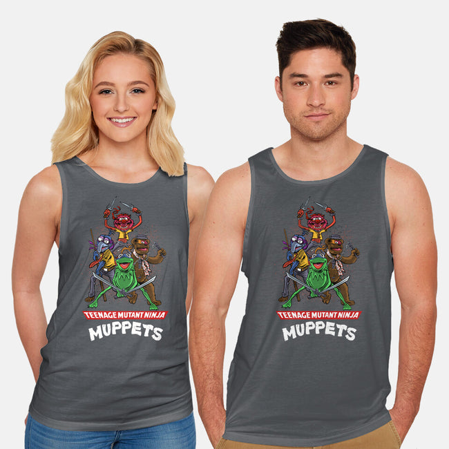 Teenage Mutant Ninja Muppets-Unisex-Basic-Tank-zascanauta