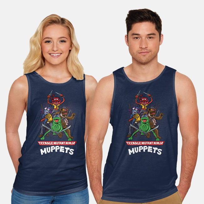 Teenage Mutant Ninja Muppets-Unisex-Basic-Tank-zascanauta