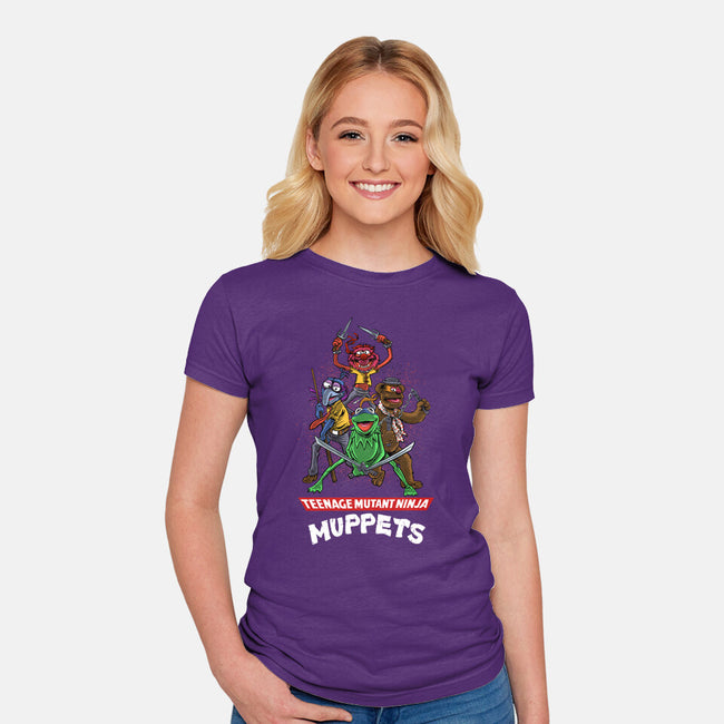 Teenage Mutant Ninja Muppets-Womens-Fitted-Tee-zascanauta