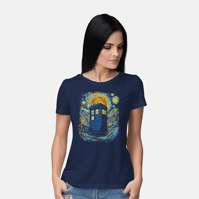 Starry Blue Box-Womens-Basic-Tee-kharmazero