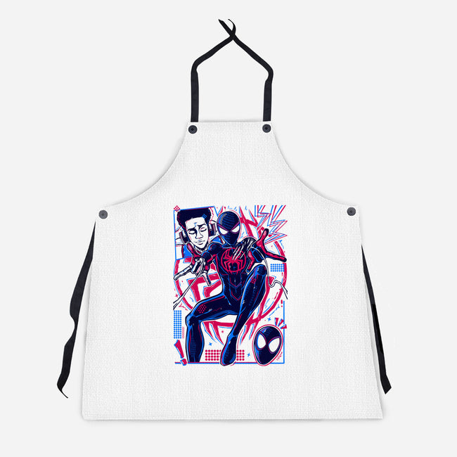 Spiderman Miles Morales-Unisex-Kitchen-Apron-Panchi Art