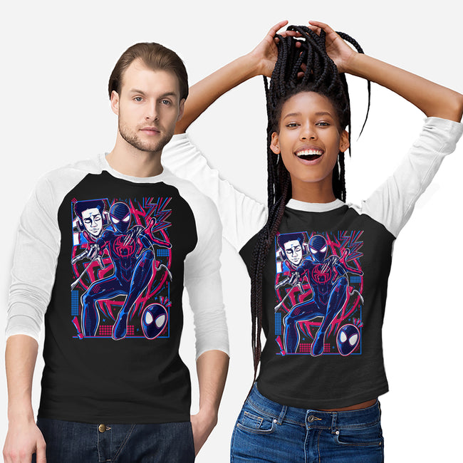 Spiderman Miles Morales-Unisex-Baseball-Tee-Panchi Art