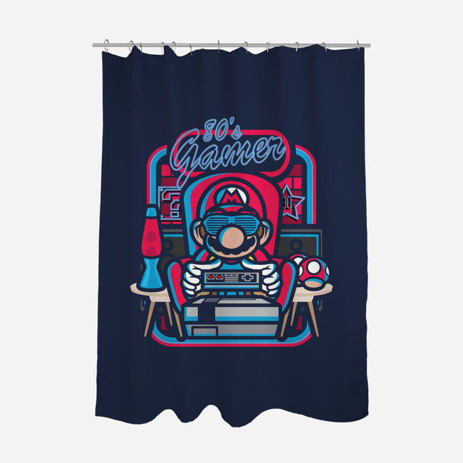 80s Gamer Room-None-Polyester-Shower Curtain-jrberger