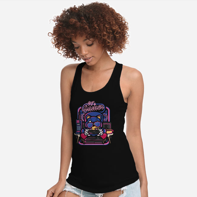 90s Gamer Room-Womens-Racerback-Tank-jrberger