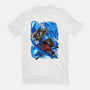 Blue Susanoo-Mens-Heavyweight-Tee-alanside