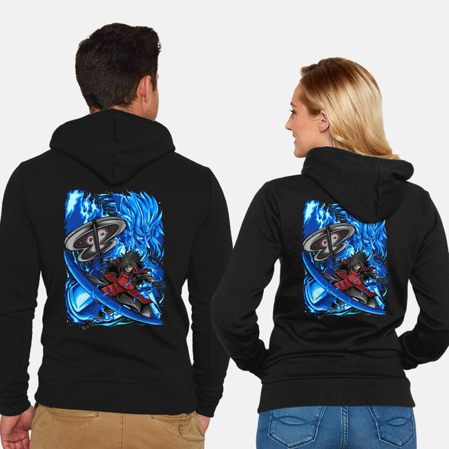 Blue Susanoo-Unisex-Zip-Up-Sweatshirt-alanside