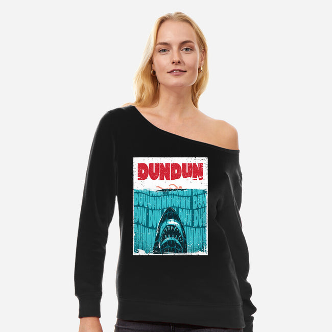 DUN DUN-Womens-Off Shoulder-Sweatshirt-Tronyx79