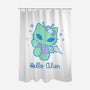 Hello Alien-None-Polyester-Shower Curtain-xMorfina