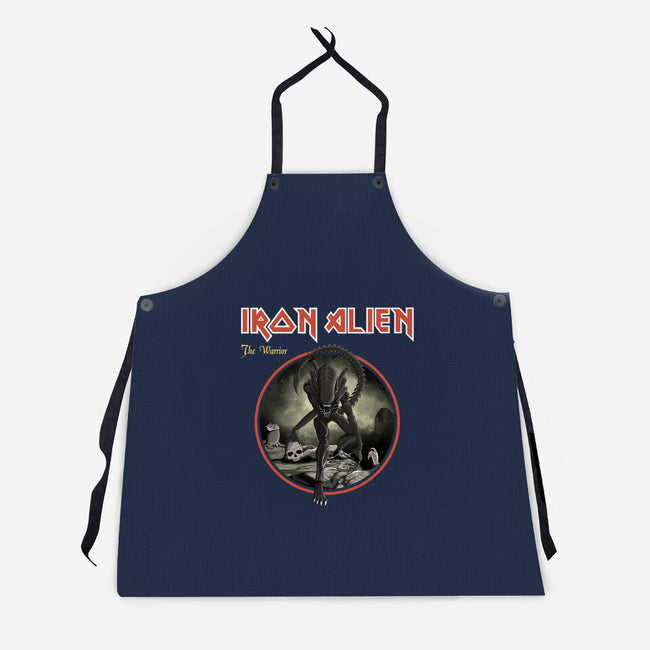 Iron Alien-Unisex-Kitchen-Apron-retrodivision