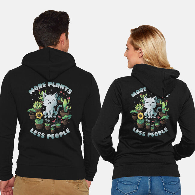 More Plants Less People-Unisex-Zip-Up-Sweatshirt-koalastudio