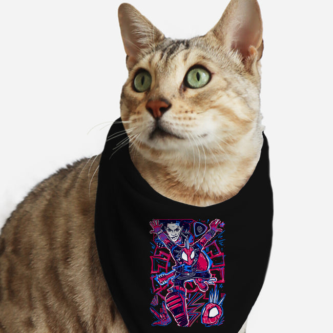 Hobie Brown Spider Punk-Cat-Bandana-Pet Collar-Panchi Art