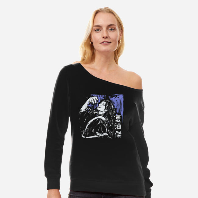 Suguru Geto-Womens-Off Shoulder-Sweatshirt-xMorfina