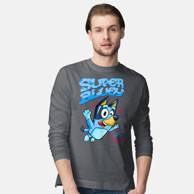 Super Bluey-Mens-Long Sleeved-Tee-spoilerinc