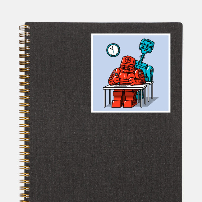 Robot Exam-None-Glossy-Sticker-Raffiti