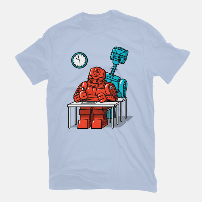 Robot Exam-Unisex-Basic-Tee-Raffiti