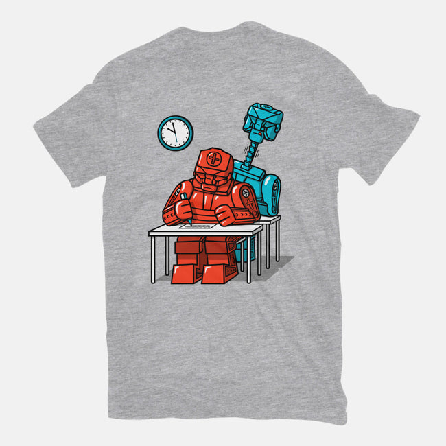 Robot Exam-Unisex-Basic-Tee-Raffiti