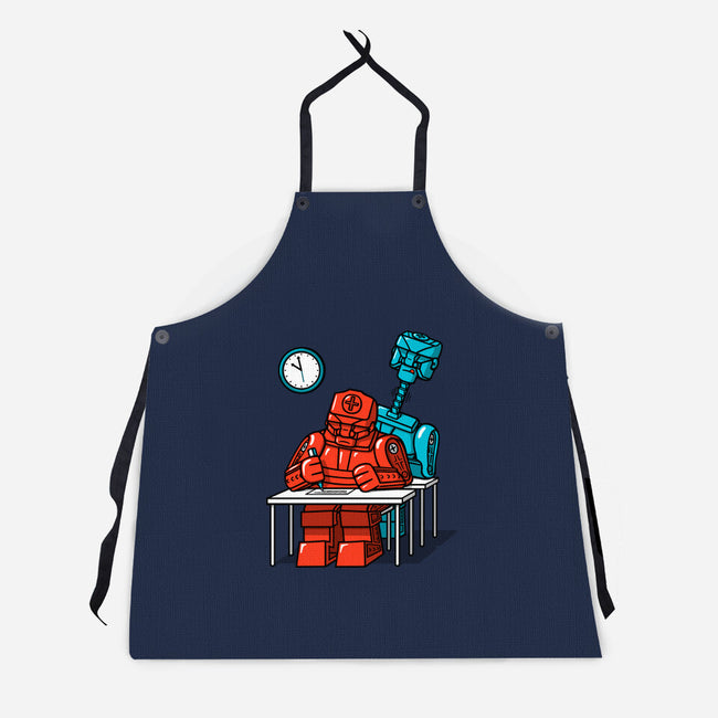 Robot Exam-Unisex-Kitchen-Apron-Raffiti