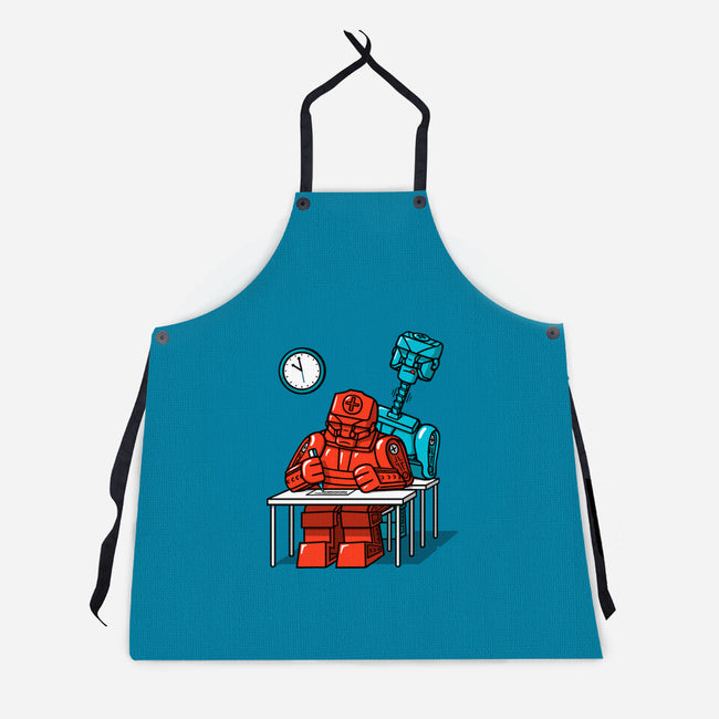 Robot Exam-Unisex-Kitchen-Apron-Raffiti