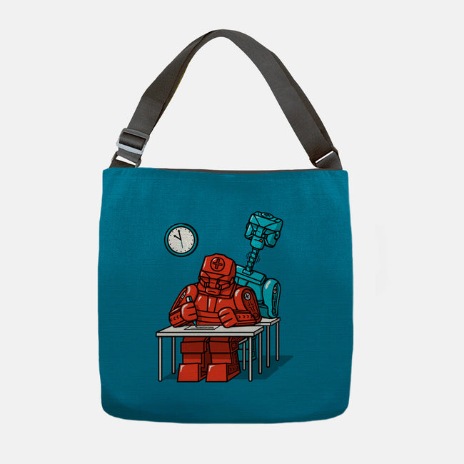 Robot Exam-None-Adjustable Tote-Bag-Raffiti