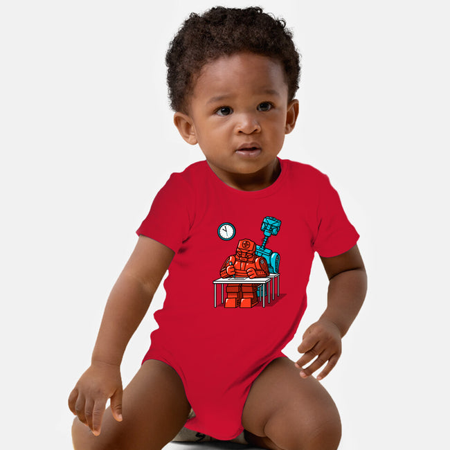 Robot Exam-Baby-Basic-Onesie-Raffiti