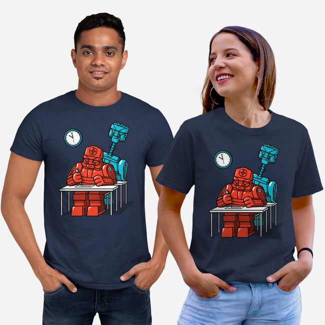 Robot Exam-Unisex-Basic-Tee-Raffiti