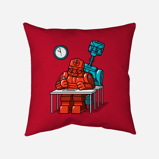 Robot Exam-None-Removable Cover w Insert-Throw Pillow-Raffiti