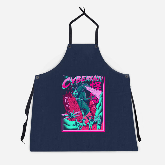 Cyber Kaiju-Unisex-Kitchen-Apron-sachpica