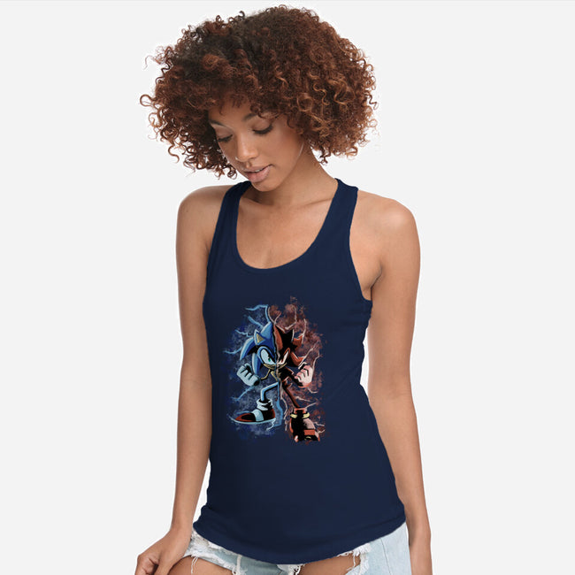 Two Faces Speed-Womens-Racerback-Tank-nickzzarto