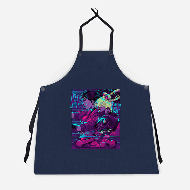 Neon Moon Eclipse-Unisex-Kitchen-Apron-Bruno Mota