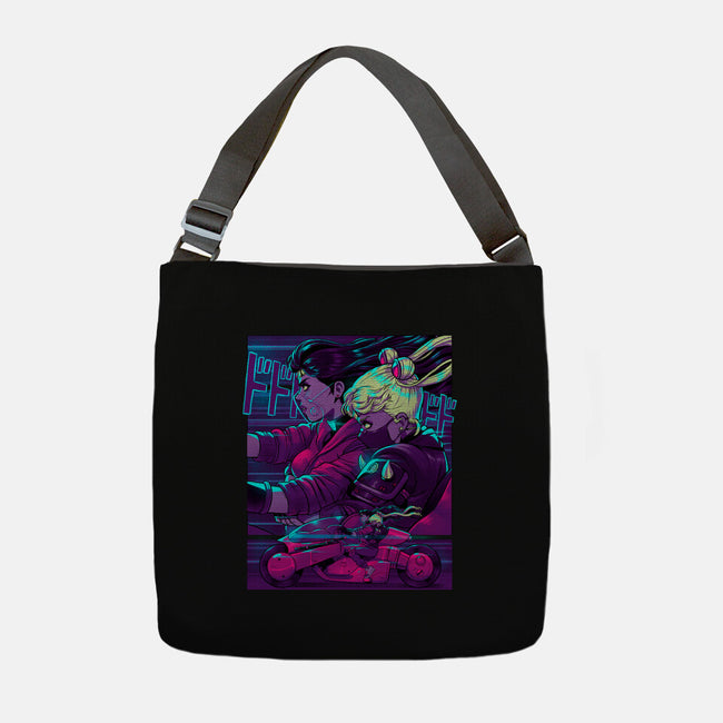 Neon Moon Eclipse-None-Adjustable Tote-Bag-Bruno Mota