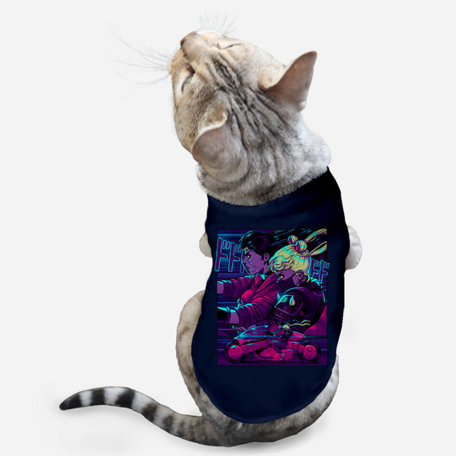 Neon Moon Eclipse-Cat-Basic-Pet Tank-Bruno Mota