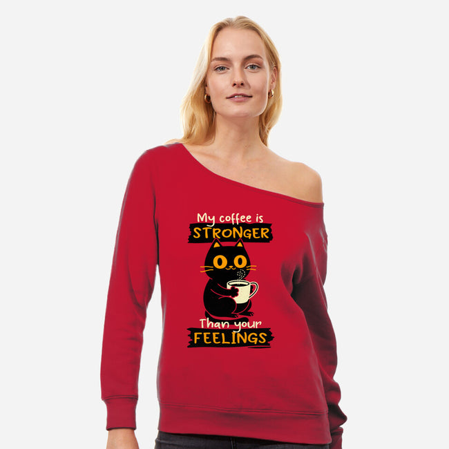 Stronger Than Your Feelings-Womens-Off Shoulder-Sweatshirt-Xentee