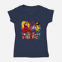 Mutant Fighter-Womens-V-Neck-Tee-Andriu