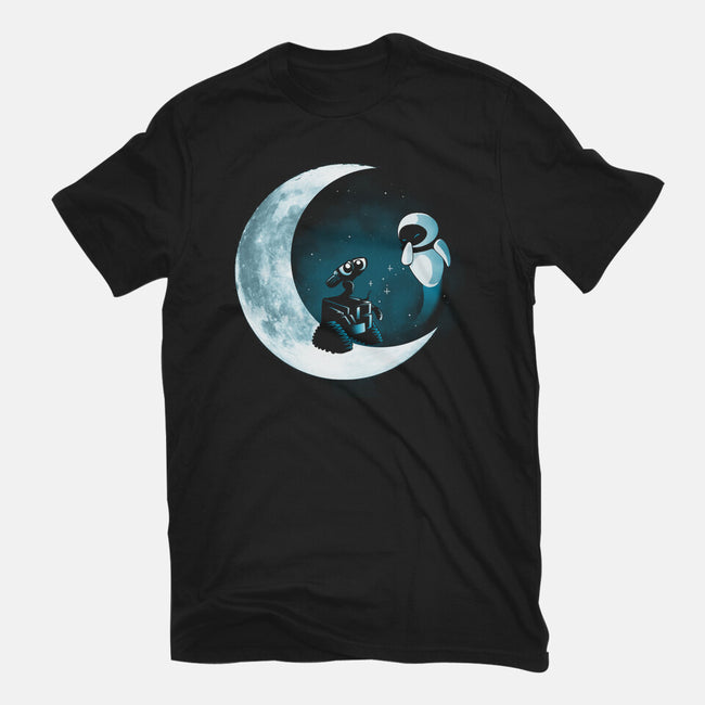 Love Robot Moon-Mens-Heavyweight-Tee-Vallina84