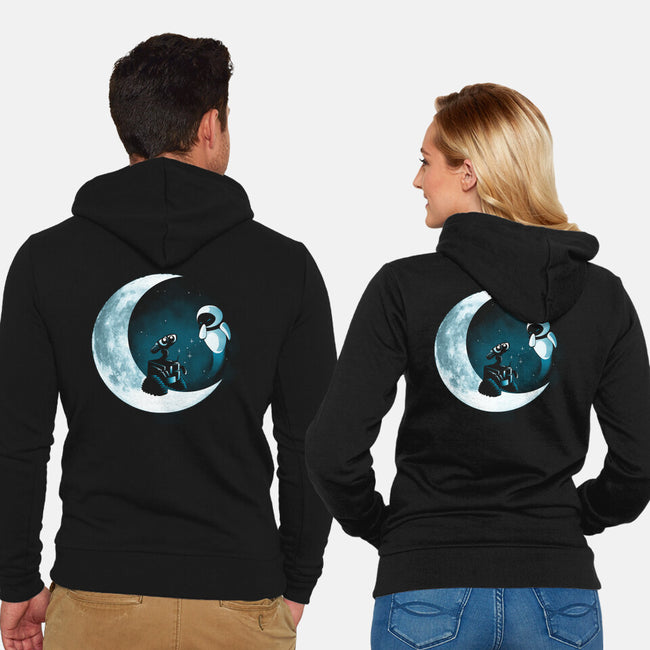 Love Robot Moon-Unisex-Zip-Up-Sweatshirt-Vallina84