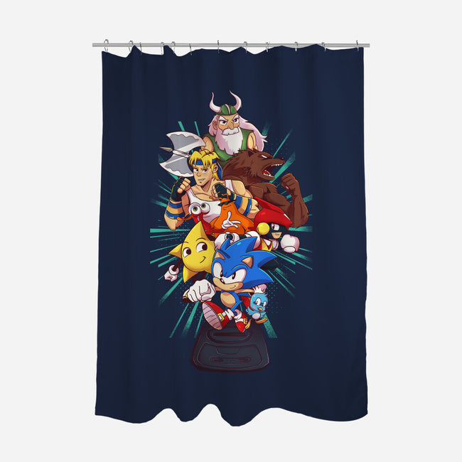 Megadrive-None-Polyester-Shower Curtain-jacnicolauart