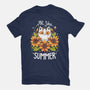 Summer Kitten Sniffles-Mens-Basic-Tee-Snouleaf