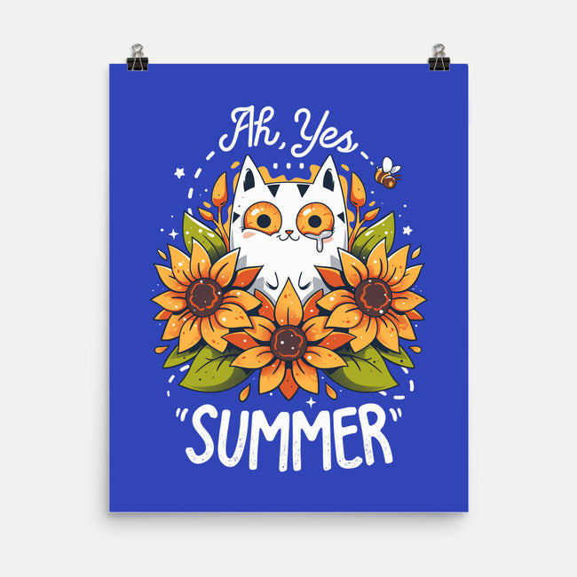 Summer Kitten Sniffles-None-Matte-Poster-Snouleaf