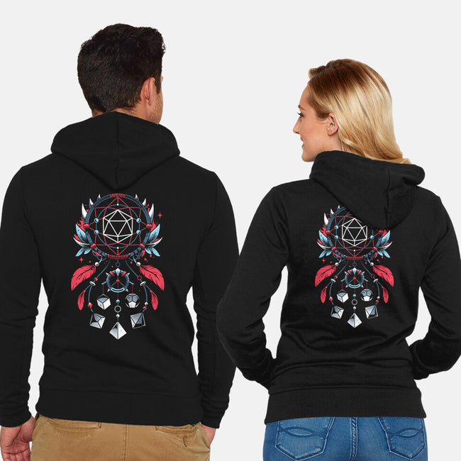 Dice Catcher-Unisex-Zip-Up-Sweatshirt-Snouleaf