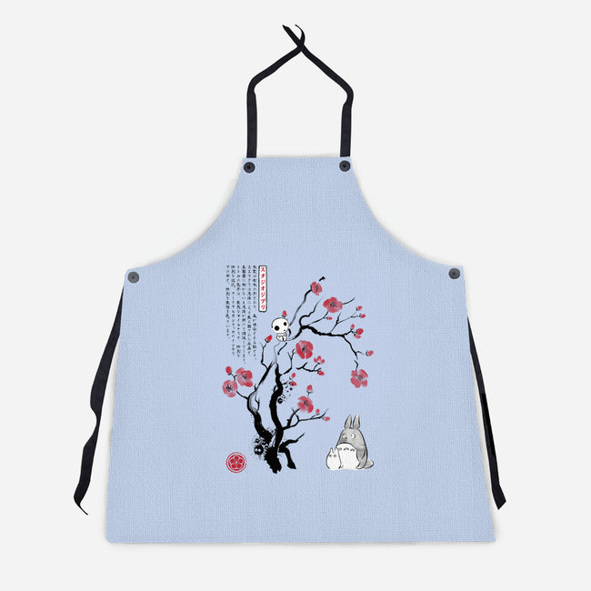 Spirits Sumi-e-Unisex-Kitchen-Apron-DrMonekers