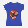 The Real Ken-Womens-V-Neck-Tee-Tronyx79