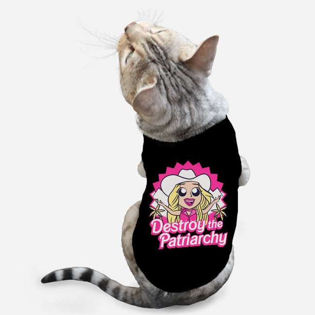 Destroy The Patriarchy-Cat-Basic-Pet Tank-Aarons Art Room